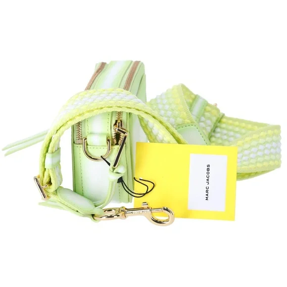 NWT Marc Jacobs Snapshot Fluoro Edge Crossbody Neon Green Woven Strap w/ Dustbag - Picture 5 of 13
